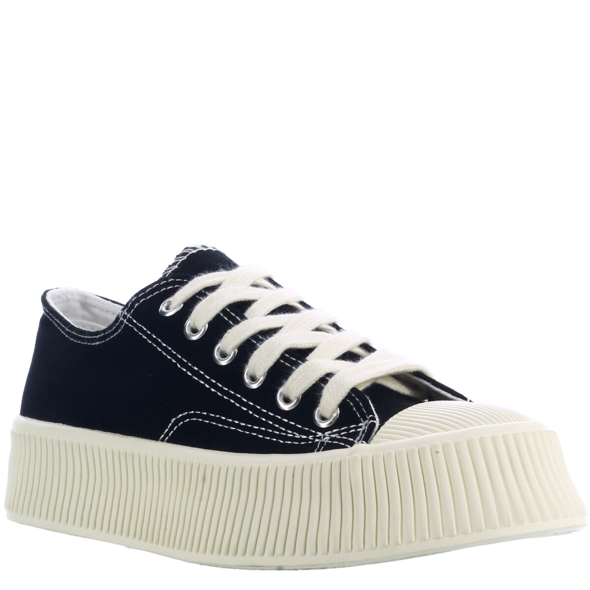 Deportivo NALU acordonado de lona MissCarol - Black 