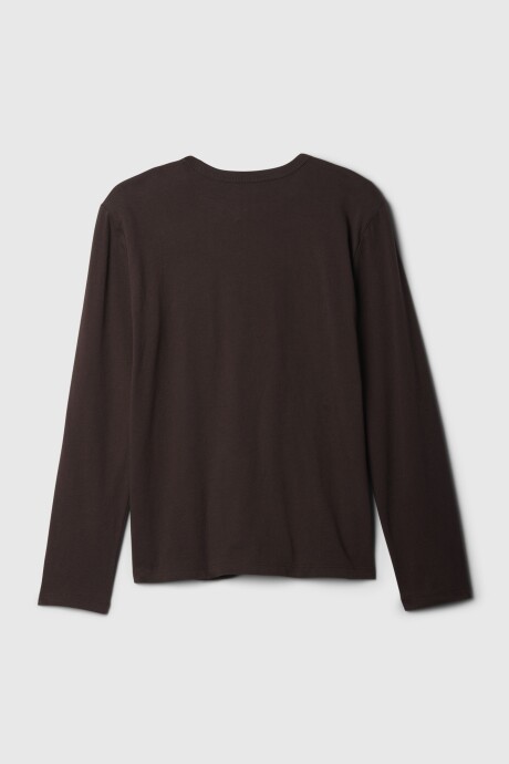 Remera Logo Gap Manga Larga Niño Terra Brown