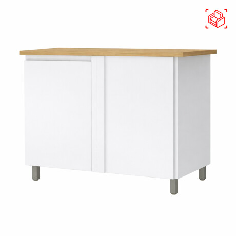 BAJO MESADA ESQUINERO 80 CM MDF BLANCO SUECIA