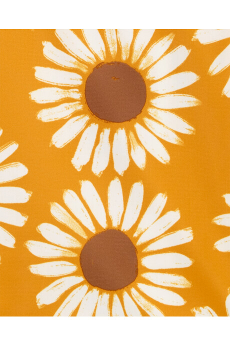 Malla de baño una pieza manga larga con protección UPF 50+ diseño girasoles Sin color