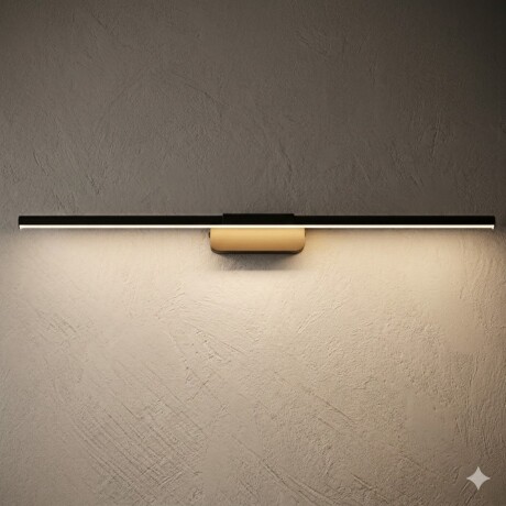 Luminaria Barra de led lineal 60cm negra 12w Luminaria Barra de led lineal 60cm negra 12w