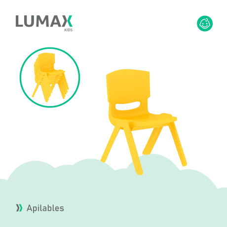 Silla para niños en plástico inyectado colores Amarillo