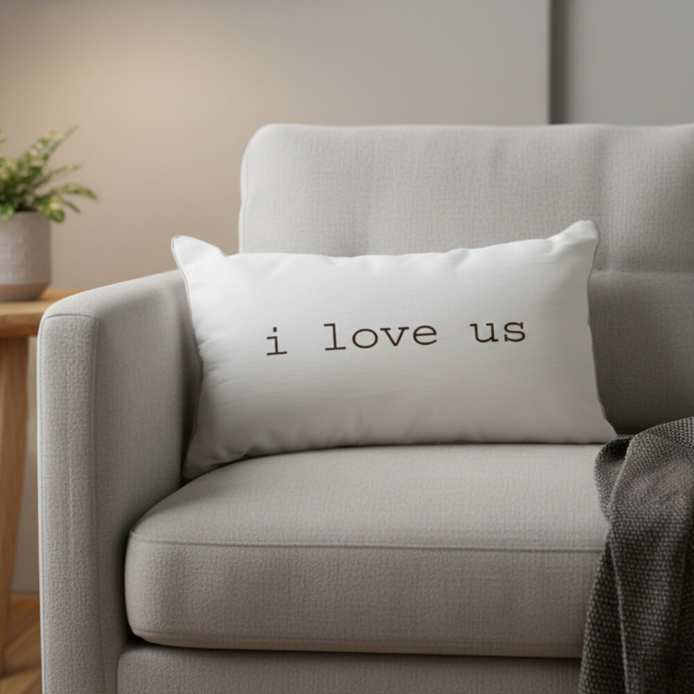 Almohadon Deco 60x36 Tusor - Pilar I Love Us