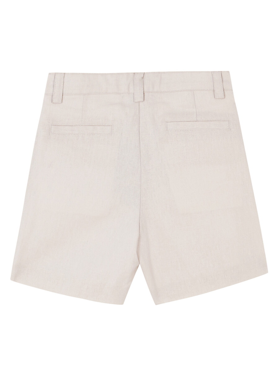 Pantalon Corto De Lino Piedra
