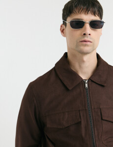 300711 CAMPERA HARRINGTON LABEL Marron Oscuro