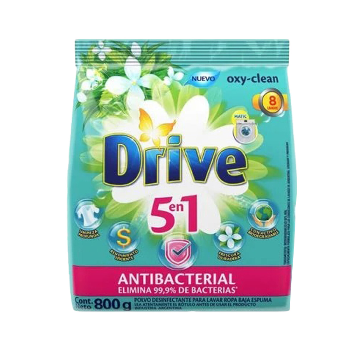 DRIVE Jabón en Polvo 800 Grs Antibacterial 