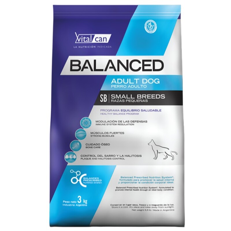 Balanced Perro Adulto Raza Pequeña 3 Kg Balanced Perro Adulto Raza Pequeña 3 Kg