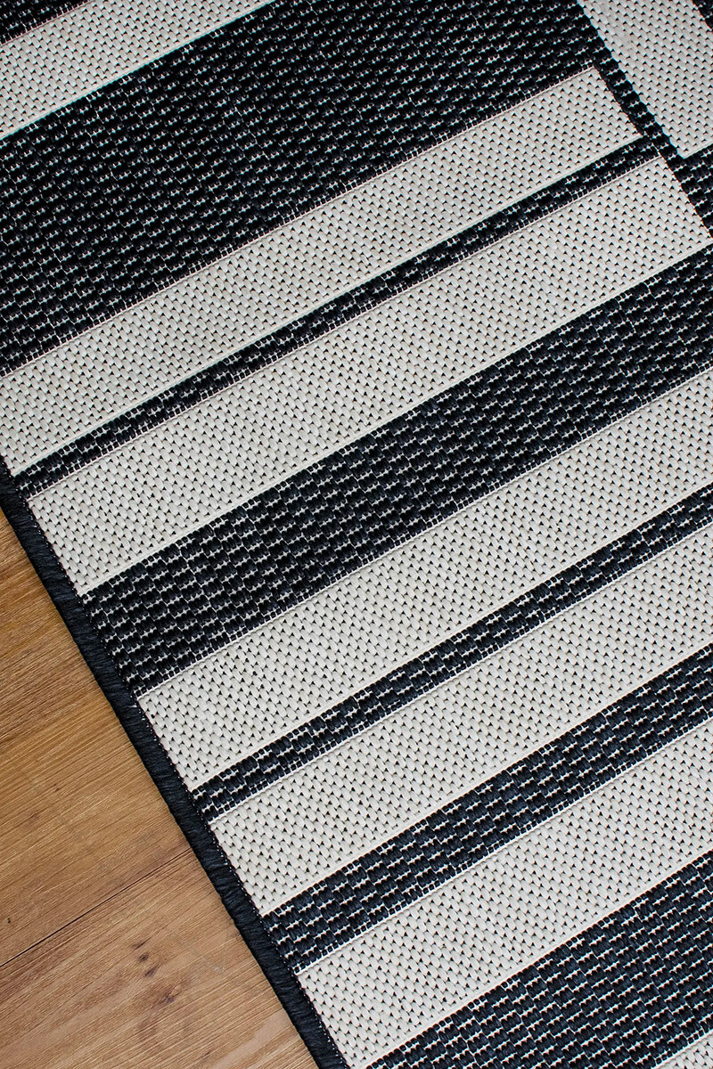 LINEO ALFOMBRA LINEO LIN/B162/9H08/ 160X230 BLACK/WOOL