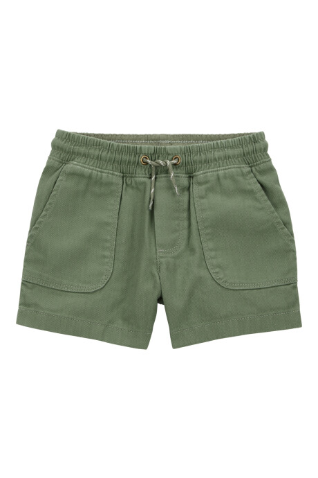 Short de algodón, oliva Sin color