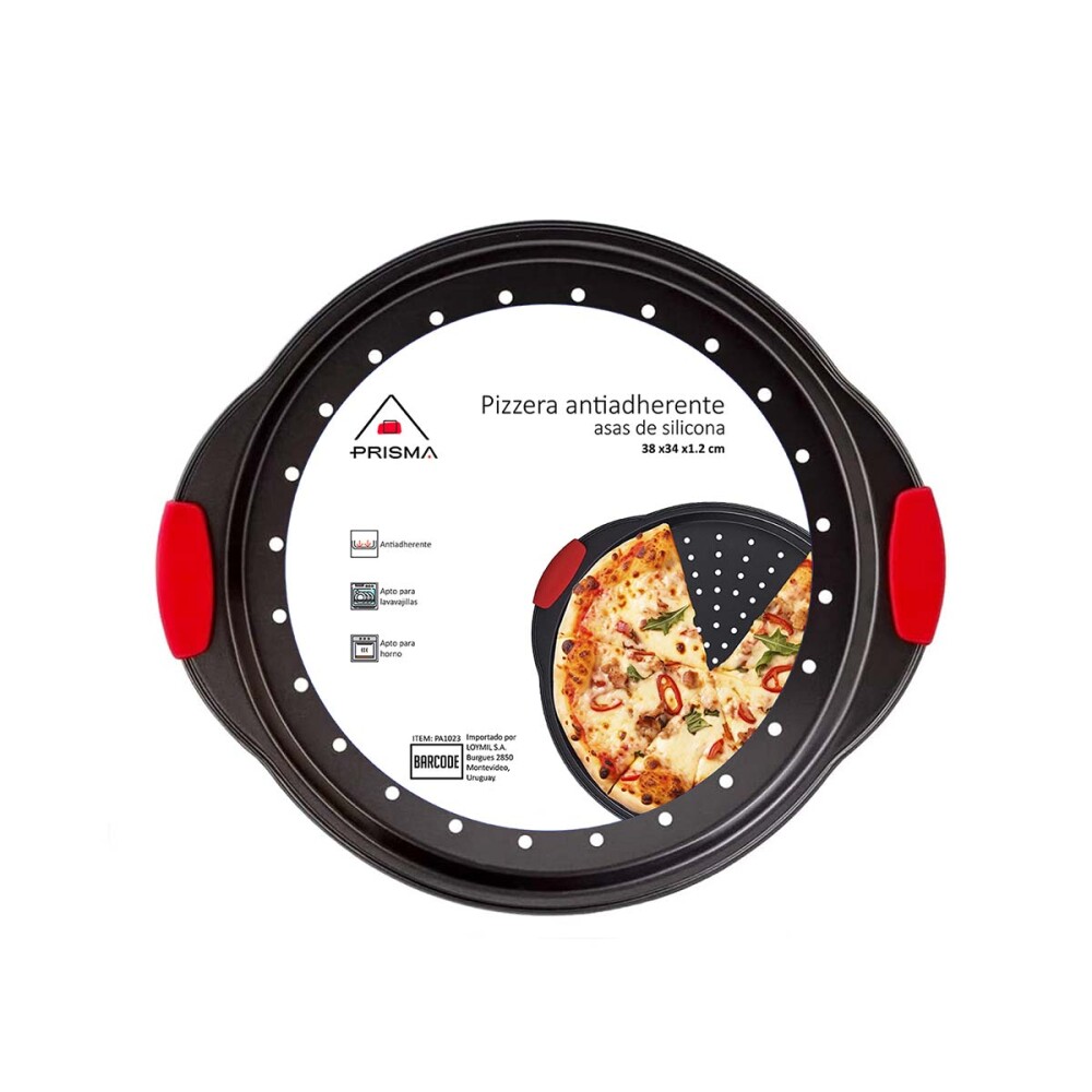 Pizzera PRISMA redonda asas silicona 38x34x1.2cms Pizzera PRISMA redonda asas silicona 38x34x1.2cms