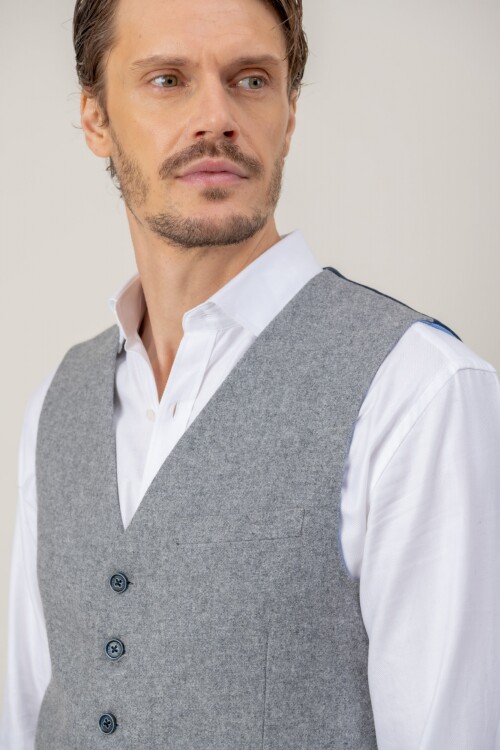 Chaleco en lana Gris