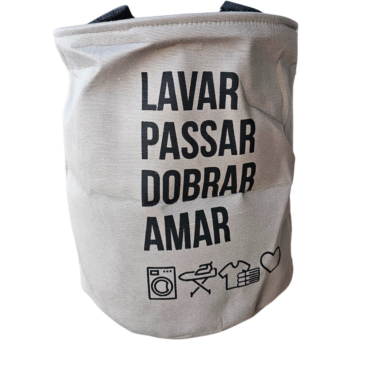 Bolsa Cesta Organizadora Plegable para Lavandería Hogar - Beige 
