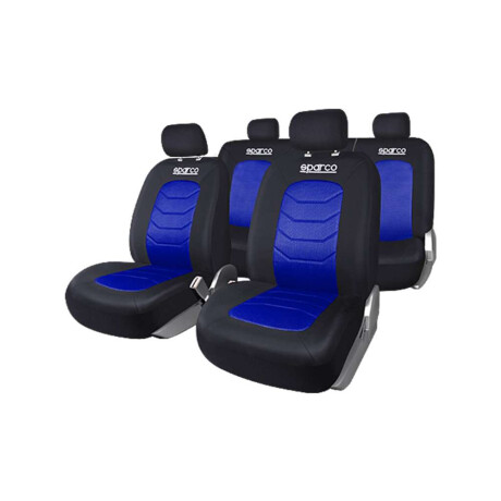 Cubreasientos Funda Auto Sparco Universales Tela Azul