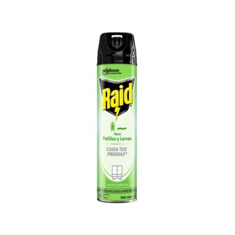 MATA POLILLAS Y LARVAS RAID 360CC (UNIDAD)(VERDE CLARO) MATA POLILLAS Y LARVAS RAID 360CC (UNIDAD)(VERDE CLARO)