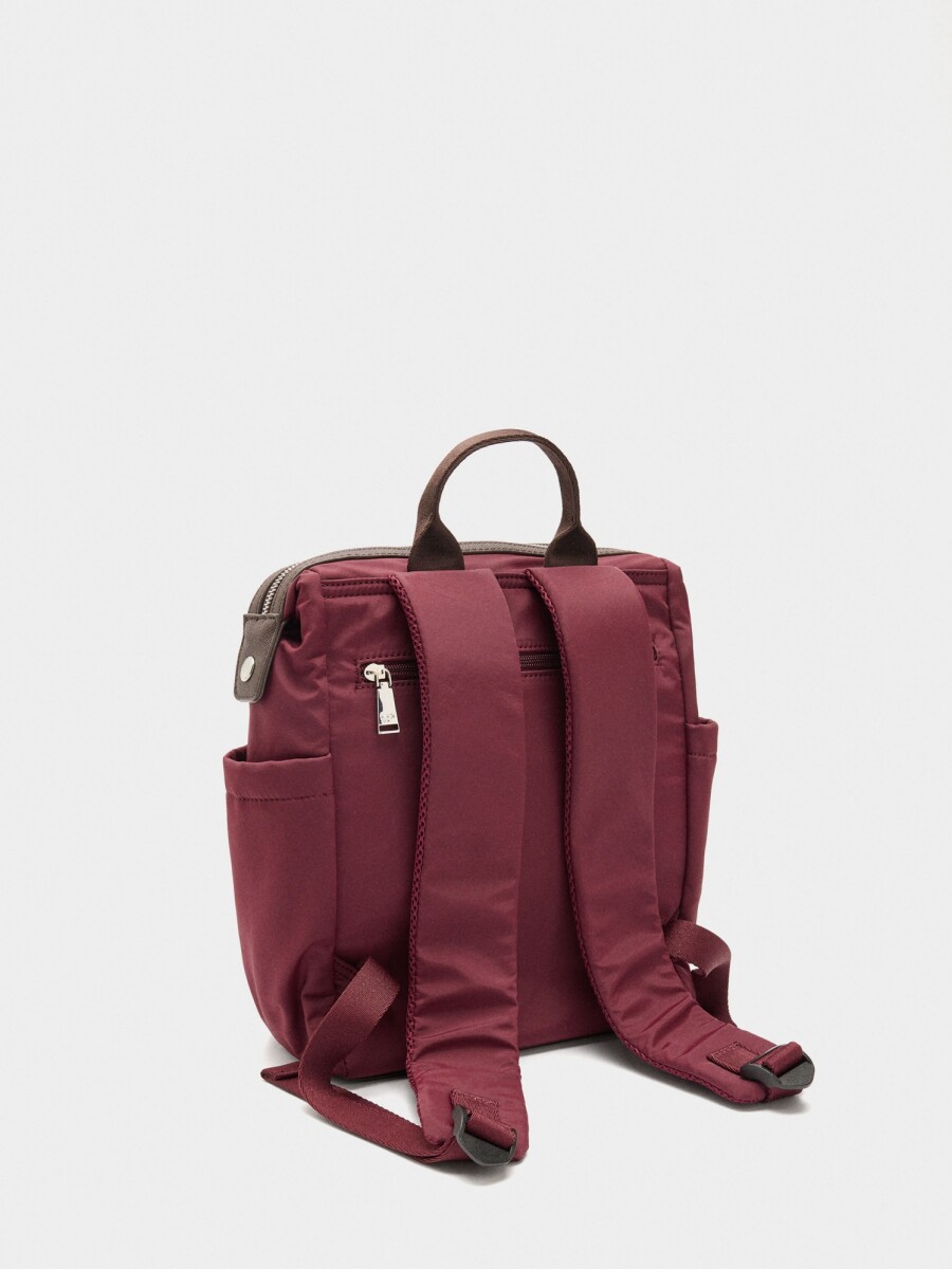 Mochila De Nylon Para Portátil 13" burdeos