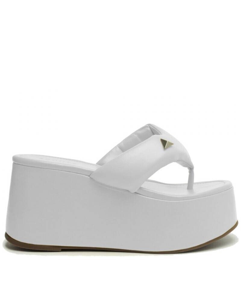 SANDALIA BLANCA CON PLATAFORMA BLANCO