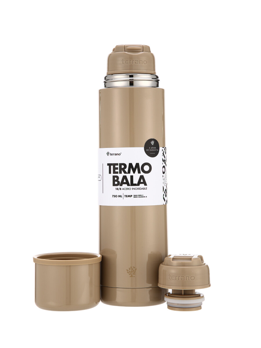 Termo Bala 750ML Metalizado - Arena Metalizado 