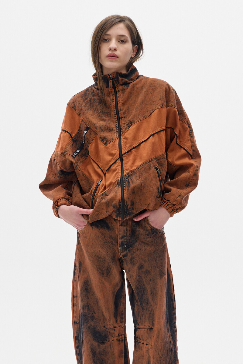 Campera Olímpica Denim Washed Terracota