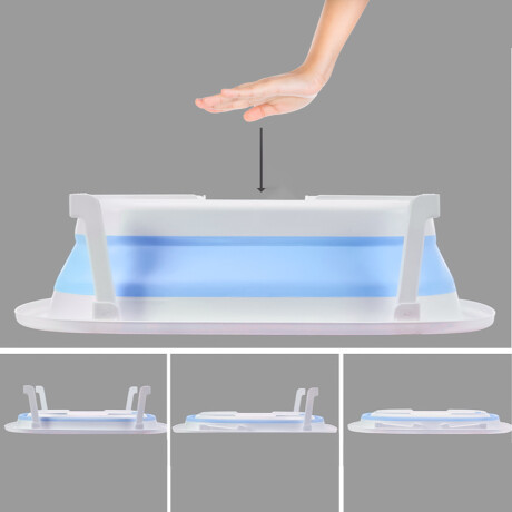 Bañito Bebé Plegable + Colchon Baby Splash Celeste