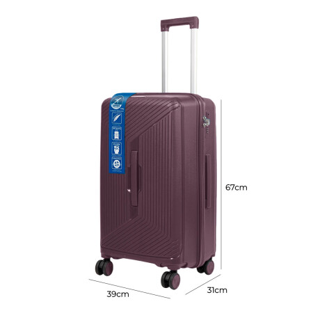 Valija Viaje Expert 25" Resistente Liviana Calidad Violeta