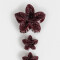 Broches Sets Hawaianas Set De Broches Flor Hawaiana - Rojo Burdeaux