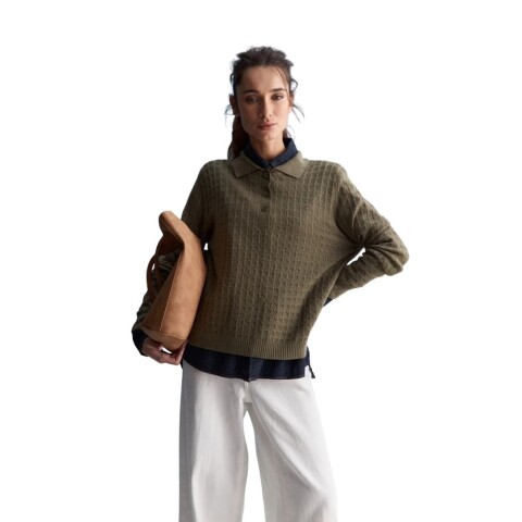 SWEATER BIANCA S-XXL VERDE GRIS