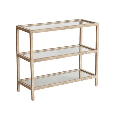 CONSOLA RATTAN-MADERA-Y-VIDRIO NATURAL-BEIGE VITTORIA NATURAL