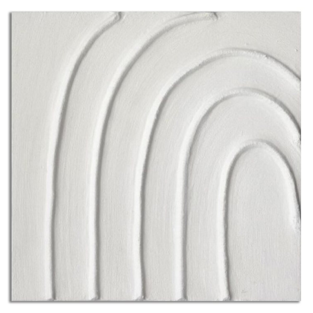 CUADRO CANVAS 50x50cm PINTURA ARCOIRIS BLANCO 