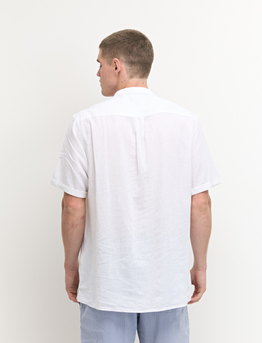 012405 CAMISA HARRINGTON LABEL Blanco