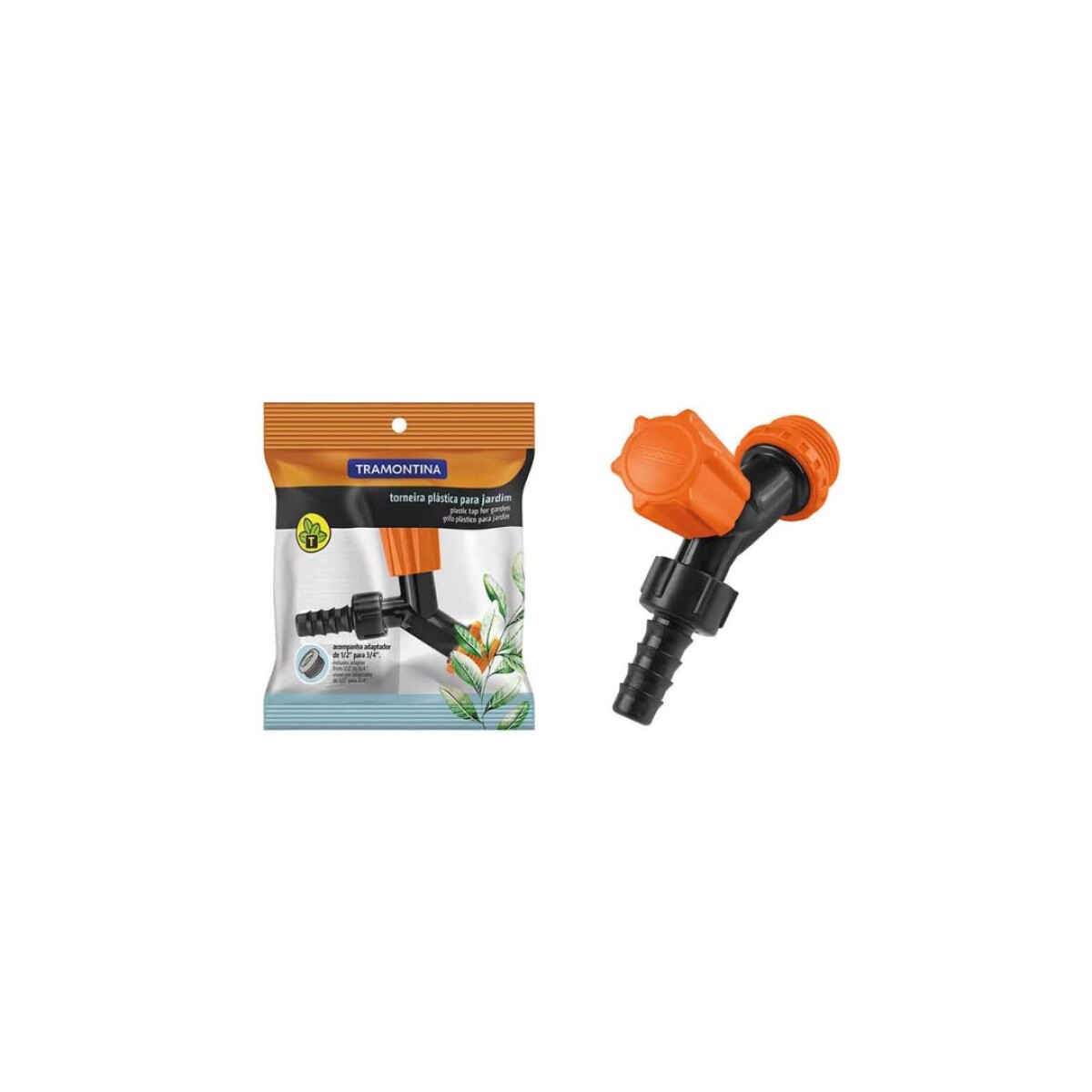 CANILLA DE PLASTICO CON REDUCCION TRAMONTINA - MULTICOLOR 