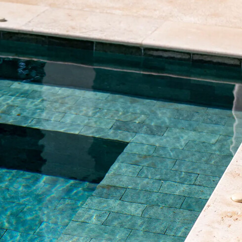 CERAMICA PARA PISCINA 5X10 MATE GAMAS DE VERDE RUSTICO PEI GAMAS DE VERDE