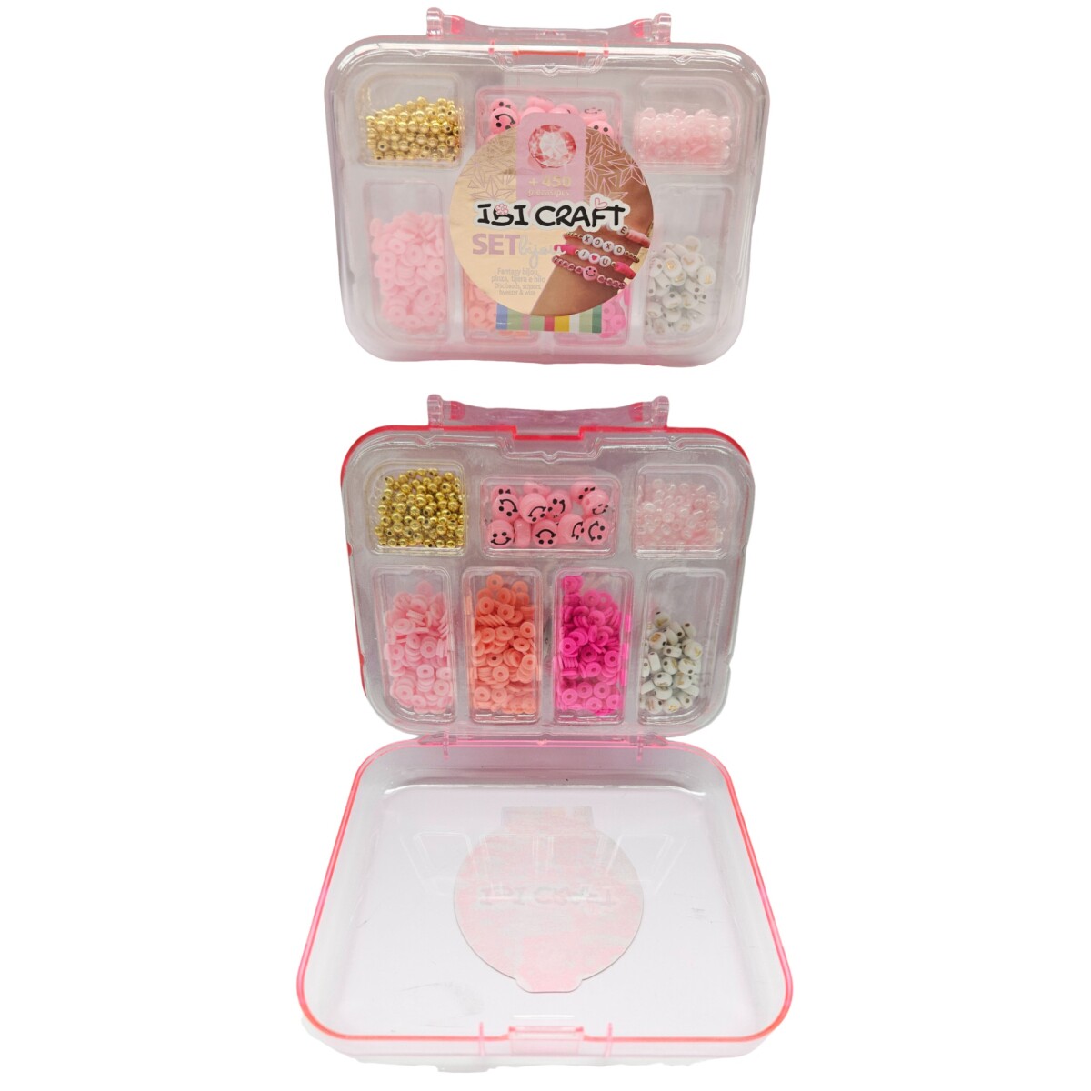 Valija Ibi Craft con Cuentas - Tonos Rosados 