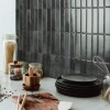 Azulejos adhesivos para cocina baño 10uds Negro