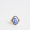 Anillos Medianos y Grandes Azul Anillo Tulipán - Dorado