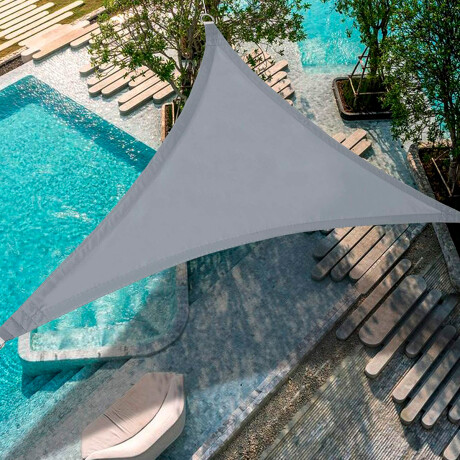 Lona vela triangular poliester impermeable 3,6 mts GRIS
