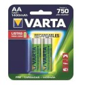 PILAS AA VARTA RECARGABLES 1400mAh Sin color
