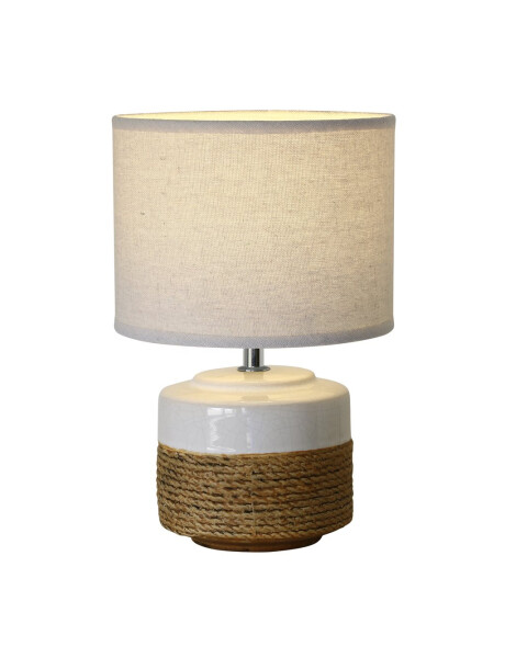 LAMPARA DE MESA CERAMICA D20x31CM SISAL CAMEL/BCO LAMPARA DE MESA CERAMICA D20x31CM SISAL CAMEL/BCO