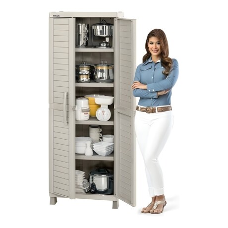 Armario de 2 puertas y 4 estantes Rimax Baru Armario de 2 puertas y 4 estantes Rimax Baru