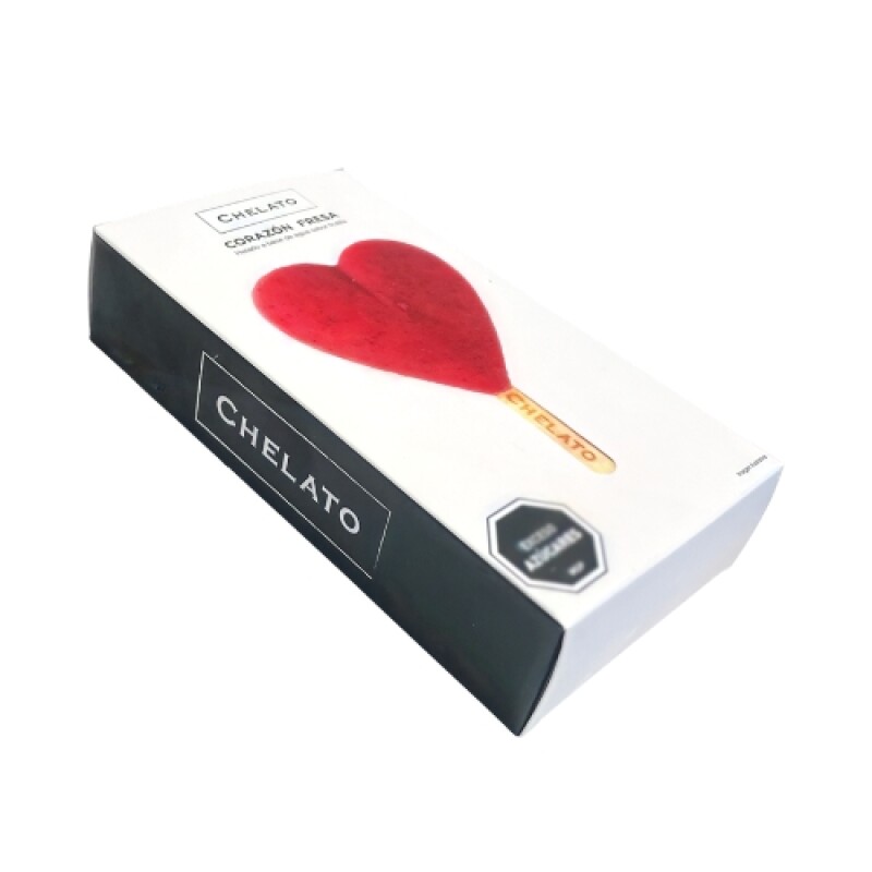 Paletas Helado Chelato - 1 ud. - Corazón Fresa
