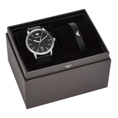 Reloj Emporio Armani Clasico Cuero Vegano Negro 0