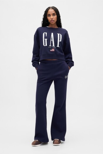 Pantalòn Deportivo Logo Gap Flare Mujer Navy Uniform V2