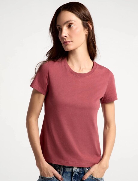 CAMISETA BÁSICA SLIM WORLD ROSA