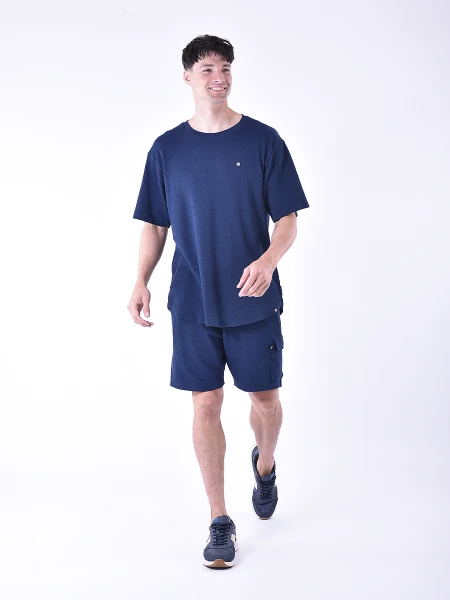 BERMUDA FAVO AZUL OSCURO