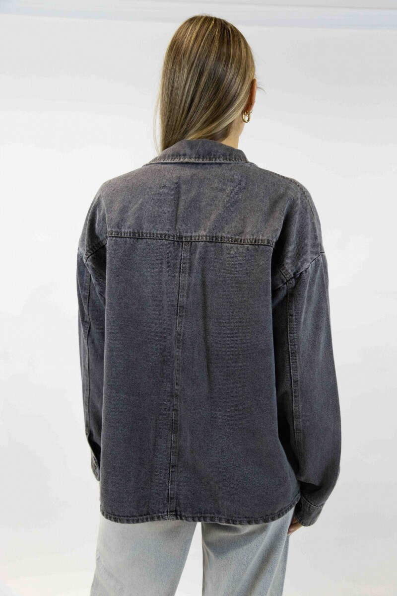 Camisa cuba gris lavado