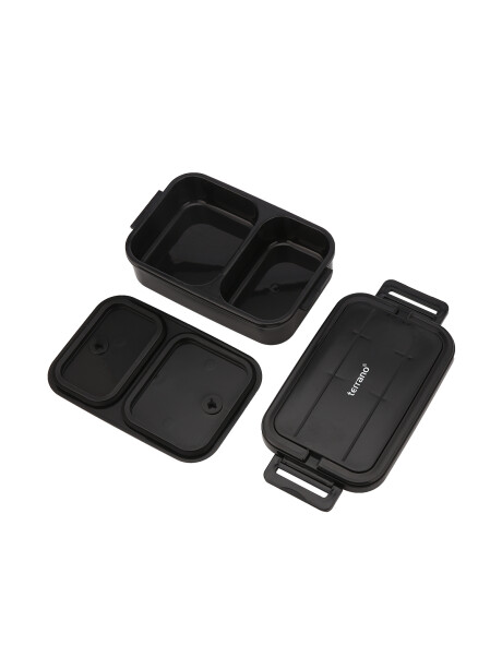 Tupper Pickbox con Asa + Cubiertos Negro