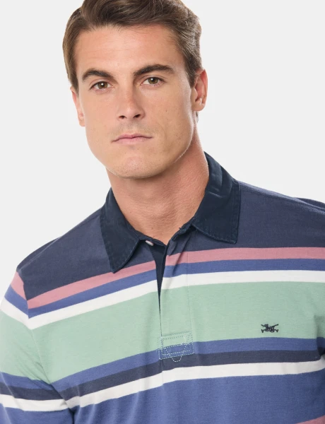 REMERA RAYADA Azul