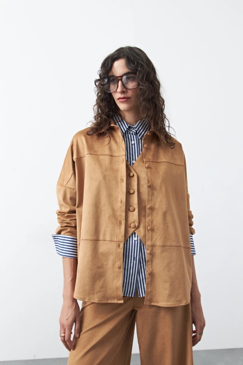 SOBRECAMISA D.CASSIN CALYPSO - CAMEL 