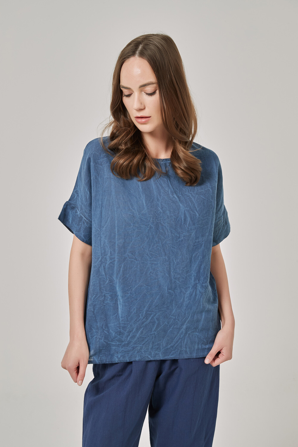 Azul discount marino blusa