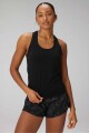 Top Feather Tech+ Racerback Mujer Black