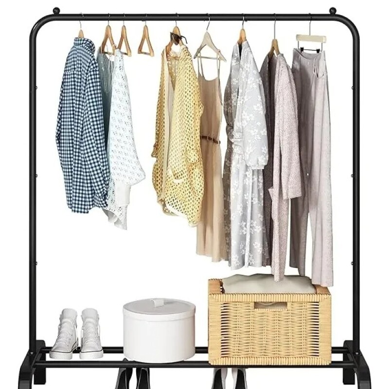 Perchero de Metal para Organización de Ropa y Perchas Perchero de Metal para Organización de Ropa y Perchas